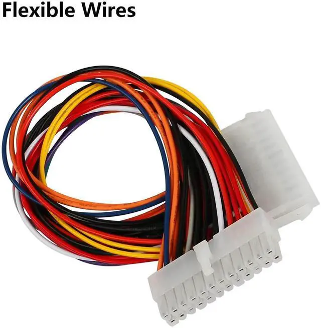 Alt view image 3 of 6 - WRIARICH 30cm ATX 20 Pin to 24 Pin PSU Adapter Cable, PC Motherboard Power Conversion Cord