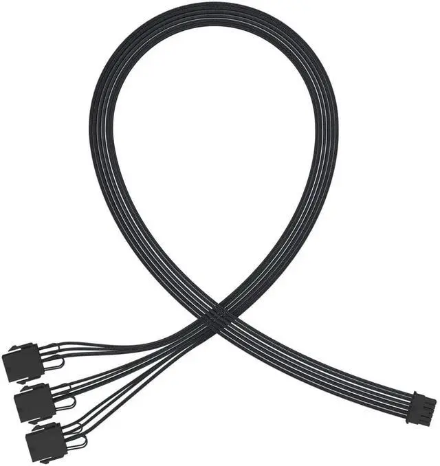 Main image of WRIARICH PCIe 5.0 12VHPWR 16Pin(12+4) to 3×8Pin Sleeved GPU Extension Cable, 16AWG for RTX 3090Ti, RTX 4080, RTX 4090