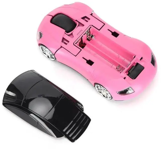 Alt view image 6 of 7 - WRIARICH Pink 2.4GHz Wireless Gaming Mouse, Cool 3D Sports Car Shaped Wireless Mouse with USB Receiver for PC Laptop Computer
