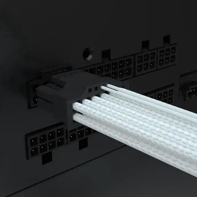 Alt view image 4 of 7 - WRIARICH White PCIe 5.0 12VHPWR PSU Extension Cable, 16AWG 16Pin(12+4) GPU Power Cord Compatible with RTX 3090Ti/4080/4090, 3PCS 30CM Each