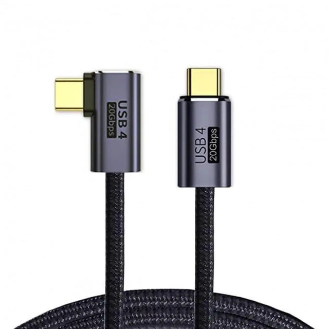 Alt view image 7 of 7 - WRIARICH 3M Left & Right Angled USB4.0 Type-C Male to Male Cable, 20Gbps Gen2 Data, 100W 20V 5A Fast Charging for Laptops, Tablets & Phones