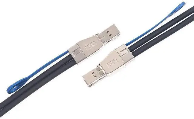 Alt view image 5 of 5 - WRIARICH 0.5m 1.6ft 12G SFF-8644 to SFF-8644 External Mini SAS HD Cable, 100-Ohm Impedance Multilane Interconnect Wire Compatible with NVMe Enclosure, Storage Array, SAN & JBOD