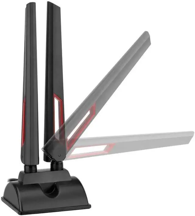 Alt view image 5 of 6 - WRIARICH WiFi 6E Tri-Band Antenna 2.4G/5G/6G, Magnetic Base RP-SMA Antenna with Extension Cable for Desktop PC
