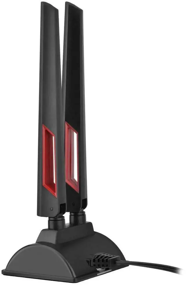 Alt view image 6 of 6 - WRIARICH WiFi 6E Tri-Band Antenna 2.4G/5G/6G, Magnetic Base RP-SMA Antenna with Extension Cable for Desktop PC