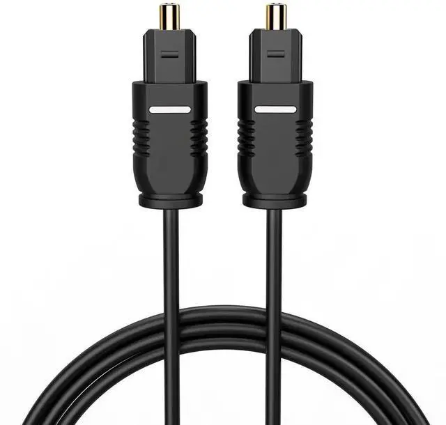 Main image of WRIARICH 10FT Thin Toslink Optical Digital Audio Cable, 24K Gold Plated S/PDIF Fiber Optic Cord for TV Sound Bar Home Theater PS4 Xbox CD/DVD Player, Black