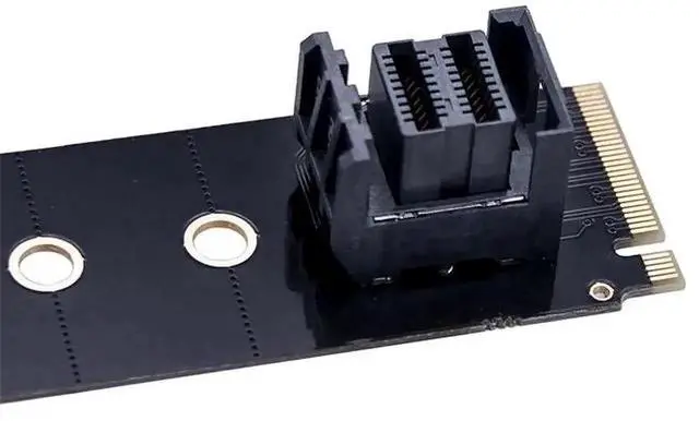 Alt view image 5 of 5 - WRIARICH M.2 M-Key NVMe to Mini SAS SFF-8643 Adapter Card, PCIe 3.0/4.0 x4 NGFF Converter for U.2 NVMe SSD Storage Expansion, Fit Desktop, Laptop & Server Motherboard