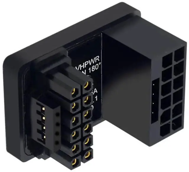 Main image of WRIARICH U-Shaped Back Bend 12VHPWR Power Adapter, ATX3.0 PCIe 5.0 12+4Pin to 16Pin Up Angled Connector, Compatible with RTX 4080, 5090Ti Graphics Cards