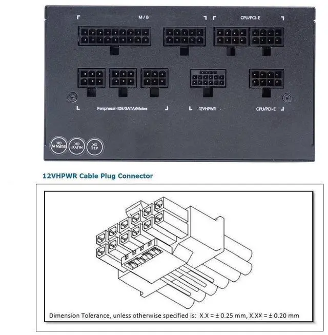 Alt view image 3 of 7 - WRIARICH U-Shaped Back Bend 12VHPWR Power Adapter, ATX3.0 PCIe 5.0 12+4Pin to 16Pin Up Angled Connector, Compatible with RTX 4080, 5090Ti Graphics Cards