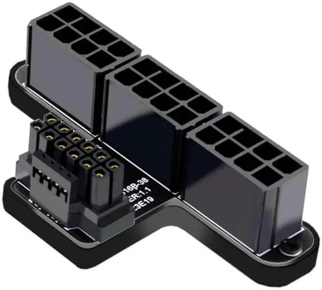 Main image of WRIARICH 90° Up-Angled 12VHPWR 16Pin to Triple ATX 8Pin Power Adapter | ATX3.0 PCIe5.0 for RTX 4080/5090Ti