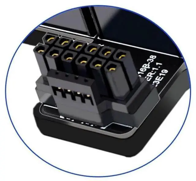 Alt view image 4 of 7 - WRIARICH 90° Up-Angled 12VHPWR 16Pin to Triple ATX 8Pin Power Adapter | ATX3.0 PCIe5.0 for RTX 4080/5090Ti