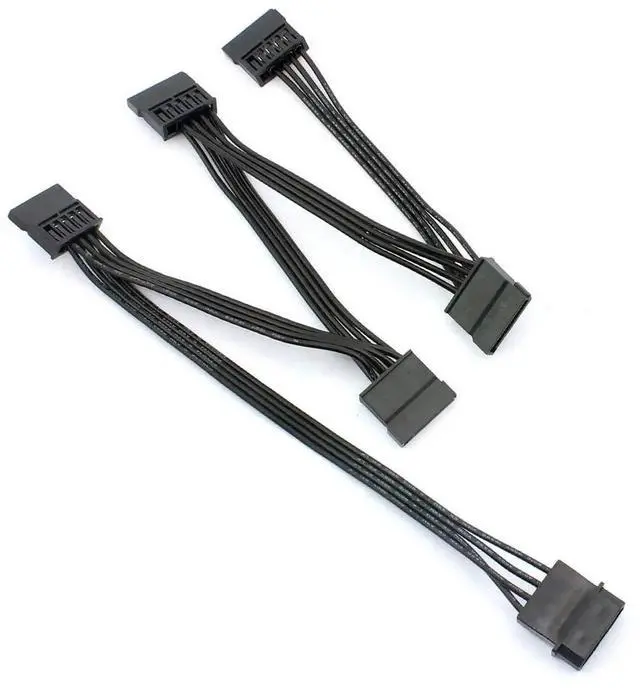 Alt view image 2 of 6 - WRIARICH 2 Pack 4Pin IDE to 15Pin SATA Power Splitter Cable, 1 IDE to 5 SATA Power Connectors