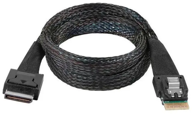 Alt view image 6 of 7 - WRIARICH 50cm Active OCuLink SFF-8611 4i to SFF-8654 Slimline SAS Cable, PCIe NVMe SSD High-Speed Data Cord