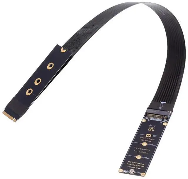 Main image of WRIARICH 30cm PCIe 3.0/4.0 M.2 NVMe Flex Extension Cable, Fits 2230/2242/2260/2280 SSD