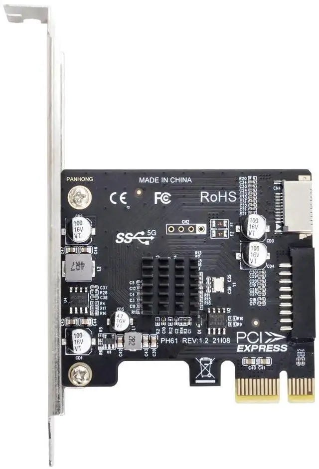 Main image of WRIARICH PCIe 1X to Type-E USB 3.1 + USB 3.0 20Pin Adapter Card, 5Gbps Front Panel Socket Converter for Motherboard