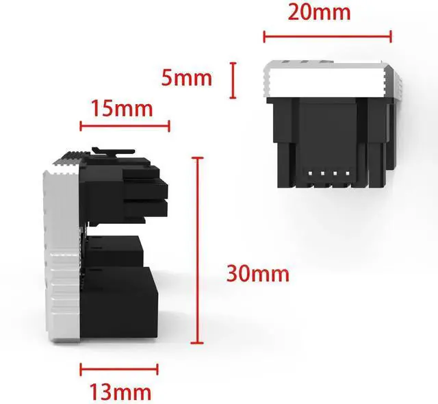 Alt view image 4 of 7 - WRIARICH 16 Pin PCIe 5.0 12VHPWR 180 Degree U-Turn Adapter, Connector Z White Male to Female Angled GPU Power Connector for RTX 40/50 Series Desktop Graphics Card
