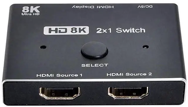 Main image of WRIARICH 2 In 1 Out HDMI 2.1 Ultra HD Switch Hub, Support 8K@60Hz, HDCP & SST Extended Display, Max 4K@60Hz Dual Screen Output