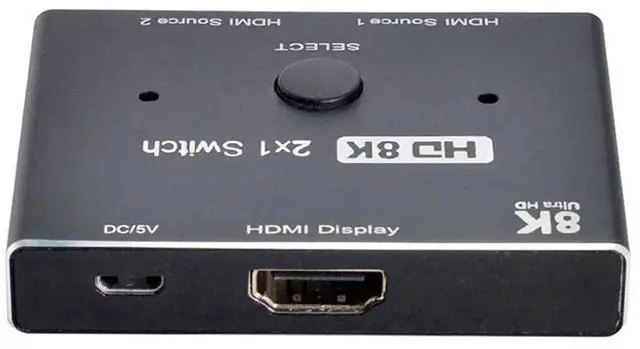 Alt view image 7 of 7 - WRIARICH 2 In 1 Out HDMI 2.1 Ultra HD Switch Hub, Support 8K@60Hz, HDCP & SST Extended Display, Max 4K@60Hz Dual Screen Output
