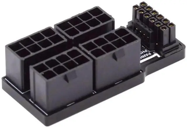 Main image of WRIARICH ATX 3.0 PCIe 5.0 90° Down Angled 12VHPWR Power Adapter, 16Pin (12+4) to Four 8Pin PCIe Modular PSU Connector, Compatible with RTX 4080/4090/5090Ti Graphics Cards