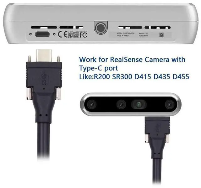 Alt view image 3 of 7 - WRIARICH 3.0M USB 3.0 to USB-C Cable, Dual Locking Connector with Panel Mount Screw for Industrial Camera