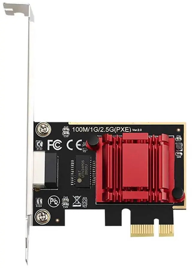 Alt view image 2 of 6 - WRIARICH PCIe 2.5G Base-T Network Card with RTL8125B Chip, 2500/1000/100Mbps RJ45 LAN Adapter, PXE Boot Supported, Low Profile Bracket Included for Windows/Linux/macOS