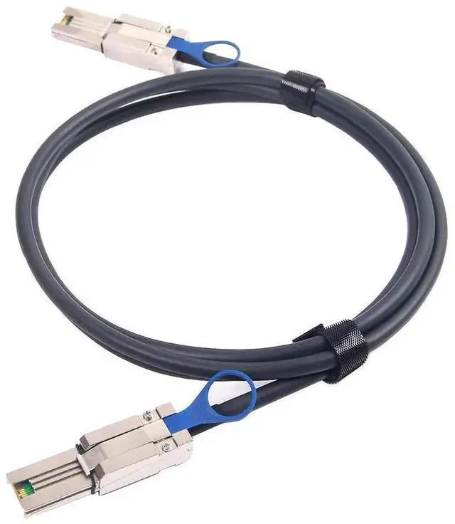 Alt view image 4 of 4 - 1m/3.3ft SFF-8088 Male to Male External Mini SAS HD Cable, 26Pin 100-Ohm Shielded SAS 2.0 6Gbps Hybrid SAS Wire for Server RAID Controller, DAS Direct Attached Storage, External Storage Enclosure & Da