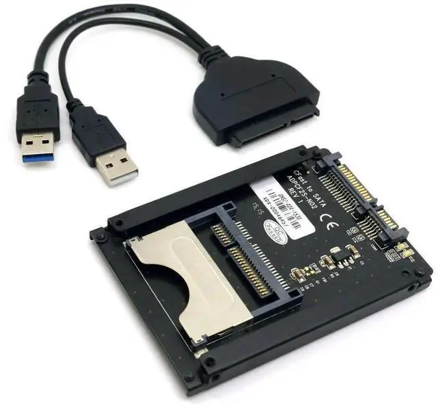 Main image of WRIARICH CFast Card Reader Adapter, CFast SSD to 22Pin SATA Converter with SATA to USB 3.0 Data & Power Cable