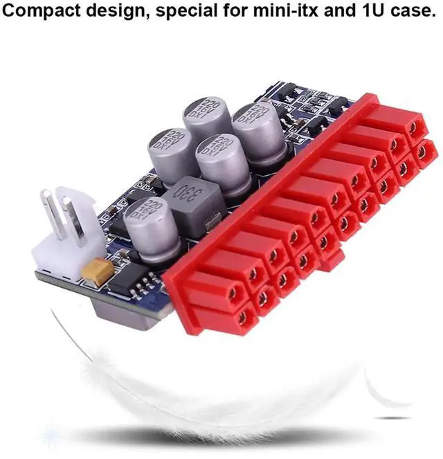 Alt view image 4 of 7 - WRIARICH 90W DC-ATX 12V 20Pin Power Module, DC Input ATX Power Supply for Mini PC, HTPC & POS Terminals