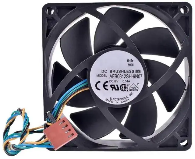 Alt view image 3 of 3 - WRIARICH Delta AFB0812SH-9N07 8025 80mm PWM Fan, DC12V 0.51A, 4-Pin 4-Wire High Airflow Cooling Fan for CPU/Chassis