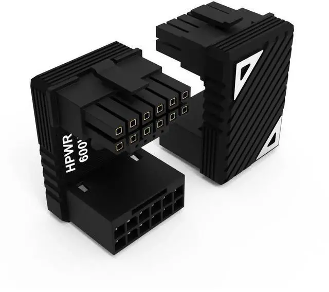 Main image of WRIARICH 180 Degree U-Turn 12VHPWR 12+4 Pin Angled Power Adapter, PCIe 5.0 16Pin GPU Connector for RTX 40 Series Graphics Cards, Black Z Connector