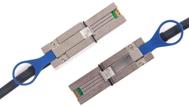 Alt view image 2 of 7 - 0.5m/1.6ft SFF-8088 Male to Male External Mini SAS HD Cable, 26Pin 100-Ohm Shielded SAS 2.0 6Gbps Hybrid Wire for Server RAID Controller, DAS Direct Attached Storage, External Disk Enclosure & Data Ce