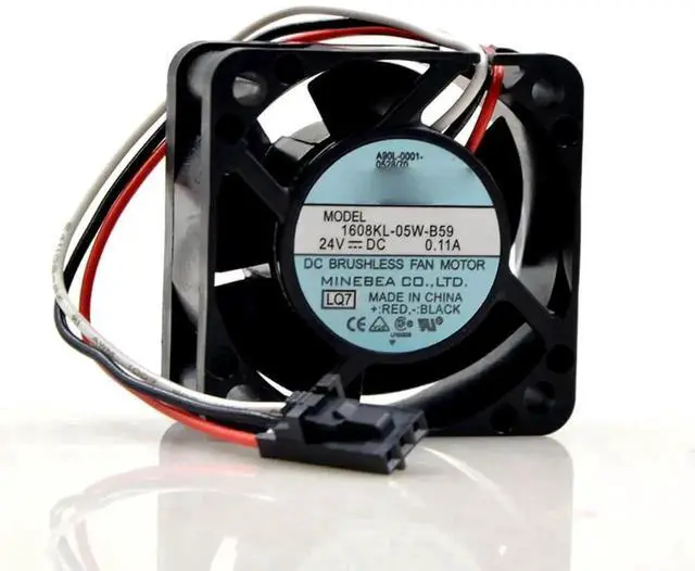 Alt view image 5 of 5 - WRIARICH 1608KL-05W-B59 4020 Cooling Fan, DC24V 0.11A for FANUC System