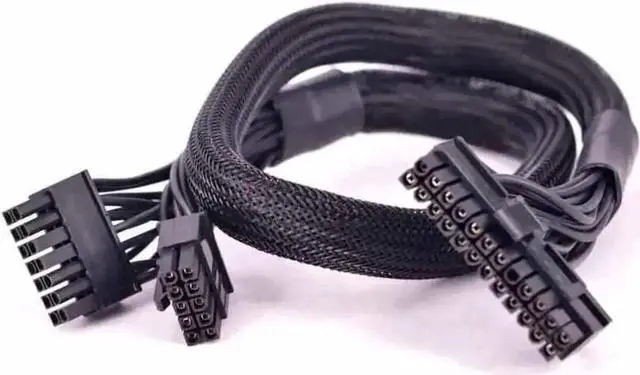 Main image of WRIARICH 60cm Sleeved Modular PSU Cable, 10Pin+14Pin to ATX 24Pin (20+4Pin) Adapter Cord, 18AWG for Corsair AX1200 / AX1200i / RM Series Full Modular Power Supply