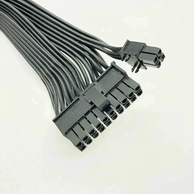 Alt view image 3 of 6 - WRIARICH 60cm Sleeved Modular PSU Cable, 10Pin+14Pin to ATX 24Pin (20+4Pin) Adapter Cord, 18AWG for Corsair AX1200 / AX1200i / RM Series Full Modular Power Supply