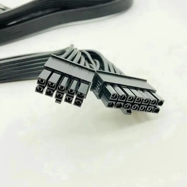 Alt view image 4 of 6 - WRIARICH 60cm Sleeved Modular PSU Cable, 10Pin+14Pin to ATX 24Pin (20+4Pin) Adapter Cord, 18AWG for Corsair AX1200 / AX1200i / RM Series Full Modular Power Supply
