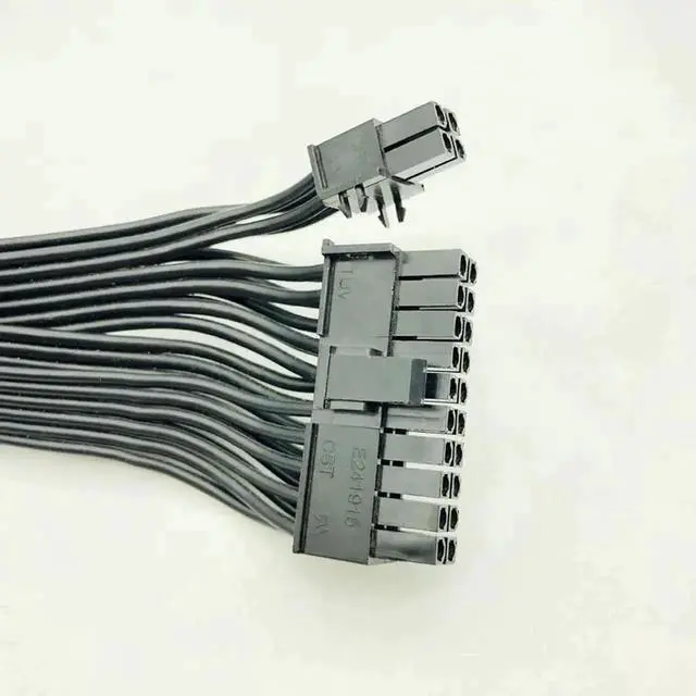 Alt view image 6 of 6 - WRIARICH 60cm Sleeved Modular PSU Cable, 10Pin+14Pin to ATX 24Pin (20+4Pin) Adapter Cord, 18AWG for Corsair AX1200 / AX1200i / RM Series Full Modular Power Supply