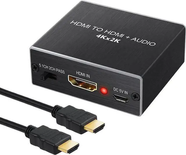 Main image of WRIARICH HDMI Audio Extractor Converter with 1M HDMI 1.4 Cable, HDMI to SPDIF Toslink + 3.5mm Stereo Audio Splitter, Supports 4K 3D