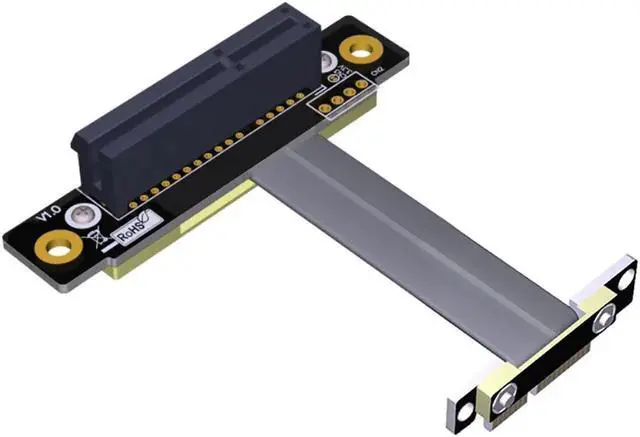 Alt view image 3 of 6 - WRIARICH PCIe Riser Cable PCI-E 1x to 4x Flexible Extension Adapter for Graphics Card