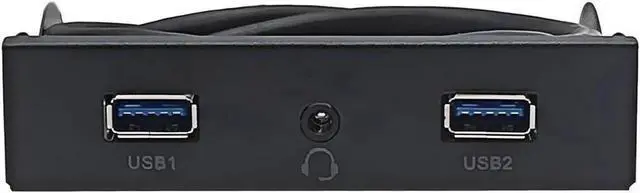 Main image of WRIARICH 3.5 Inch PC Front Panel 2-Port USB3.0 Hub with HD 4Pin Audio & Mic, 2FT 19-Pin USB Header Cable for Desktop Chassis Upgrade