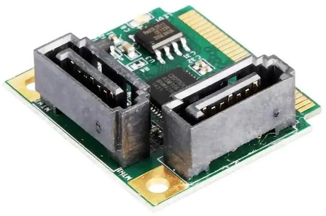 Alt view image 2 of 5 - WRIARICH 2-Port Mini PCIe SATA 3.0 Expansion Card, Mini PCI Express SATA Controller Hub for HDD & SSD