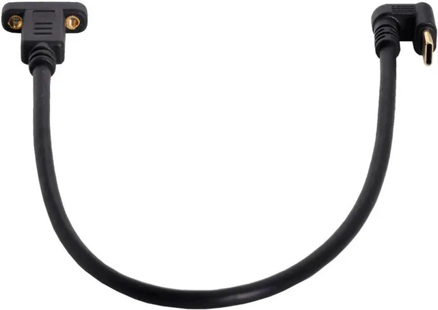 Main image of WRIARICH 30cm 180° U-Shape USB-C Extension Cable, USB 3.1 Male to Female Back Angled Data Cord