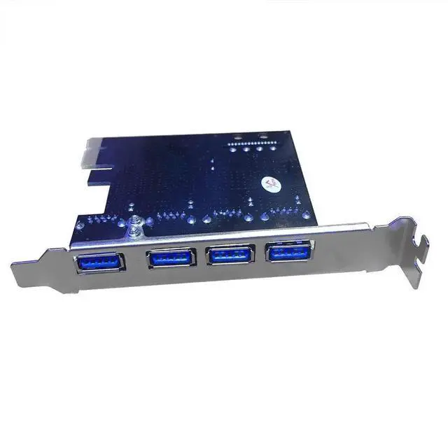 Alt view image 4 of 6 - WRIARICH PCI-E to 4-Port USB 3.0 Expansion Card, PCIe USB Hub Adapter with 15-Pin SATA Power Port