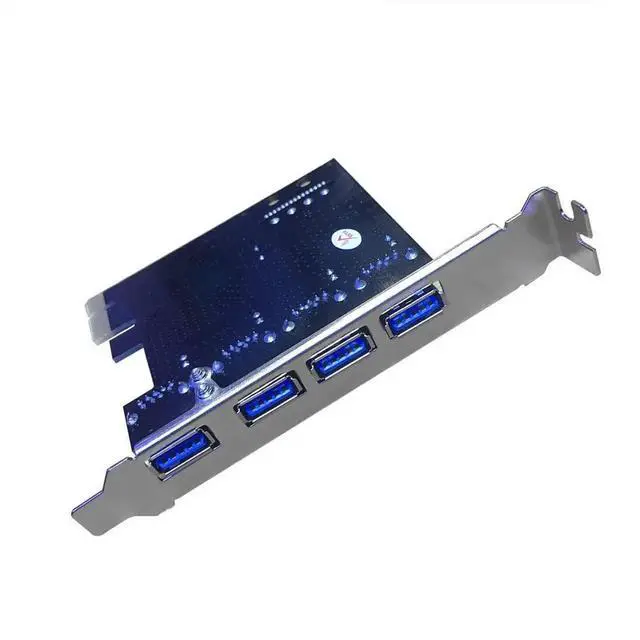 Alt view image 5 of 6 - WRIARICH PCI-E to 4-Port USB 3.0 Expansion Card, PCIe USB Hub Adapter with 15-Pin SATA Power Port