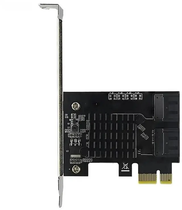 Alt view image 3 of 3 - WRIARICH 4 Ports PCIe X1 SATA 3.0 Expansion Card, 6Gbps SATA Controller with 9215 Chip, PCI-E SATA Adapter for Desktop PC