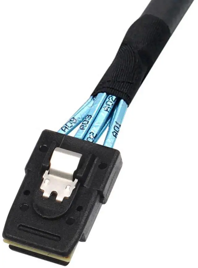 Alt view image 5 of 5 - WRIARICH 1M 3.3FT External SFF-8088 26Pin Male to Internal SFF-8087 36Pin Male Mini SAS Hybrid Data Cable, 28AWG Wire for Server RAID Storage JBOD