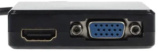 Alt view image 6 of 7 - WRIARICH HDMI to VGA + HDMI Female Splitter Adapter with Audio Port, Dual Display Video Converter Cable for PC HDTV Monitor