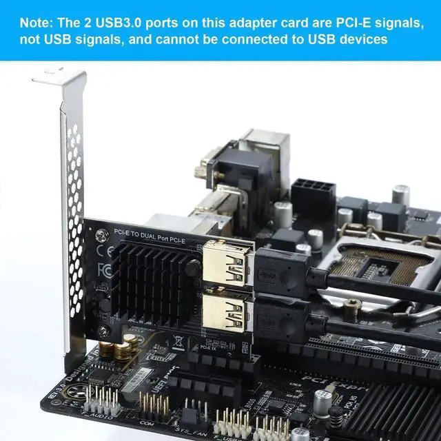 Alt view image 7 of 7 - WRIARICH PCI-E 1 to 2 Riser Card, USB 3.0 Expansion Adapter for Mining