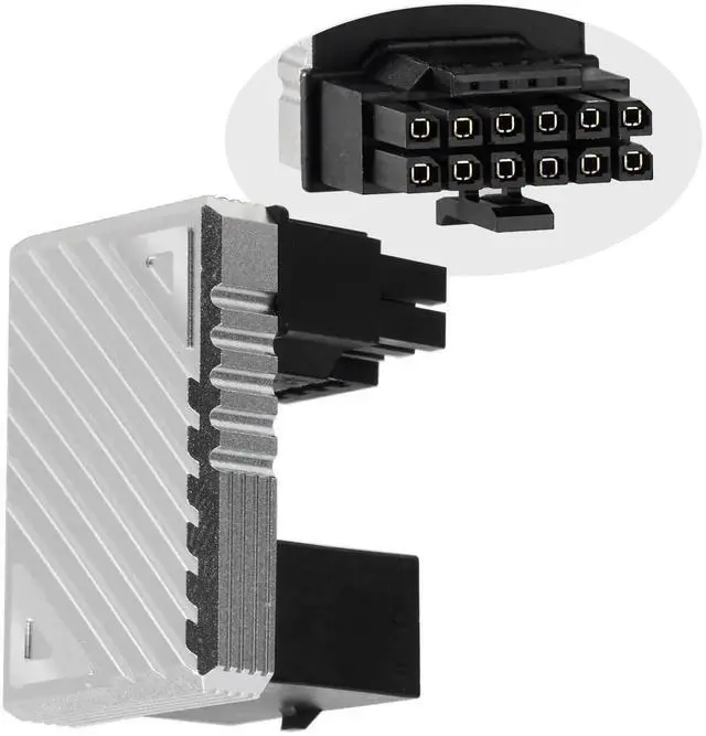 Main image of WRIARICH Silver Z-Type 12VHPWR 12+4Pin 180 Degree U-Turn Adapter, PCIe 5.0 16Pin GPU Angled Power Connector for RTX 40 Series Graphics Cards