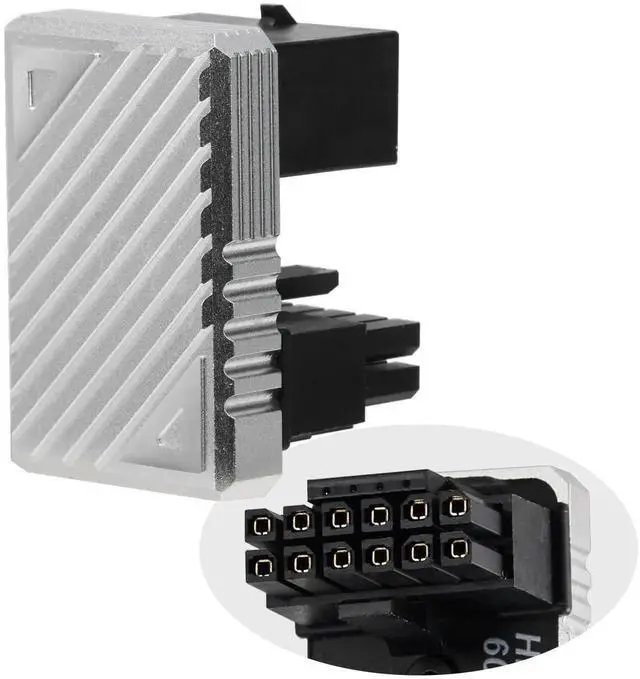 Main image of WRIARICH 180 Degree U-Turn 12VHPWR 16Pin PCIe 5.0 GPU Power Adapter, Silver 12VHPWR Male to Female Angled Connector for RTX 40/50 Series Graphics Card PC Chassis Cable Management