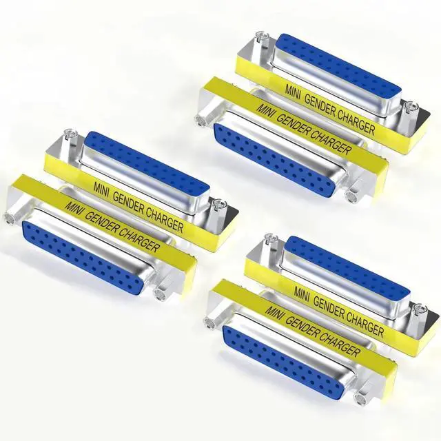 Main image of WRIARICH 6 Pack DB25 Female to Female RS232 Serial Coupler, D-SUB 25Pin Gender Changer Extender Adapter for Industrial Serial Controllers, POS, Testing Equipment