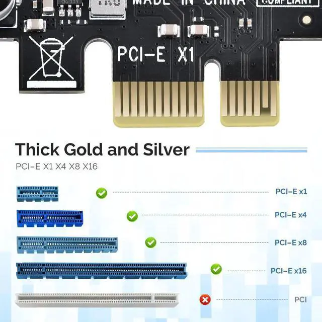 Alt view image 4 of 7 - WRIARICH 7-Port PCIe USB 3.0 Expansion Card, 5Gbps High Speed